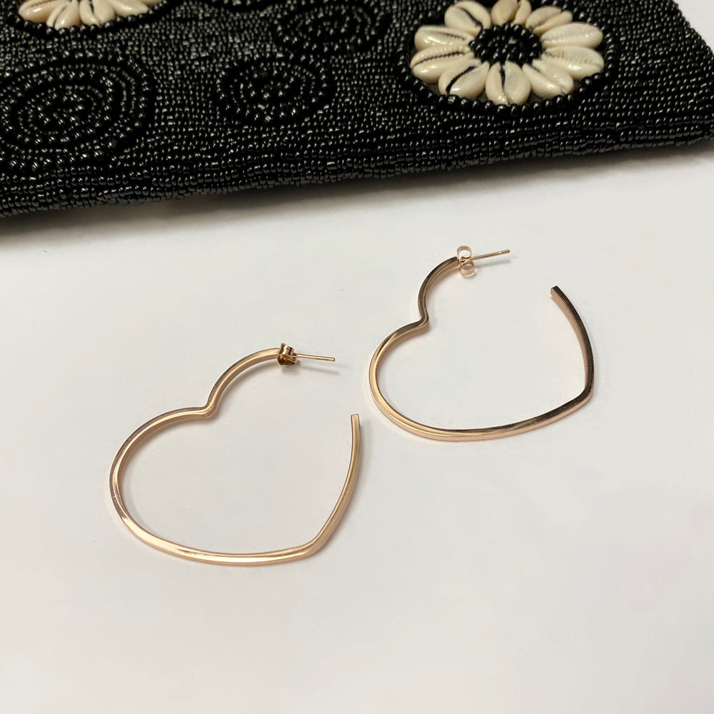 HOOP HEARTS EARRINGS