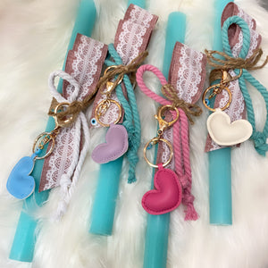 KEYCHAIN HEART EASTER CANDLE