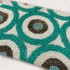 MATAKIA BEADED WALLET-CLUTCH - TURQUOISE WHITE