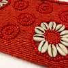 PORTEFEUILLE-POCHETTE EN PERLES LOULOUDAKI -ROUGE