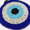 BLUE MATI BEADED ROUND COIN WALLET