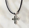 MEN'S BLACK CROSS NECKLACES