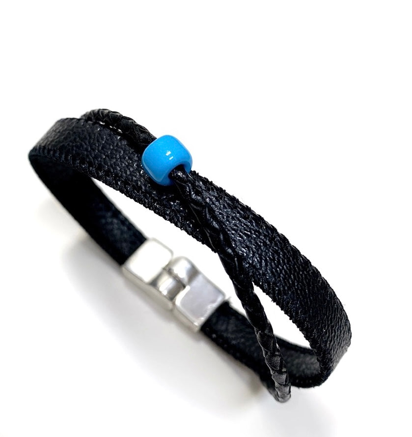 BRACELET NAFPAKTOS EN CUIR VÉGÉTALIEN POUR HOMMES