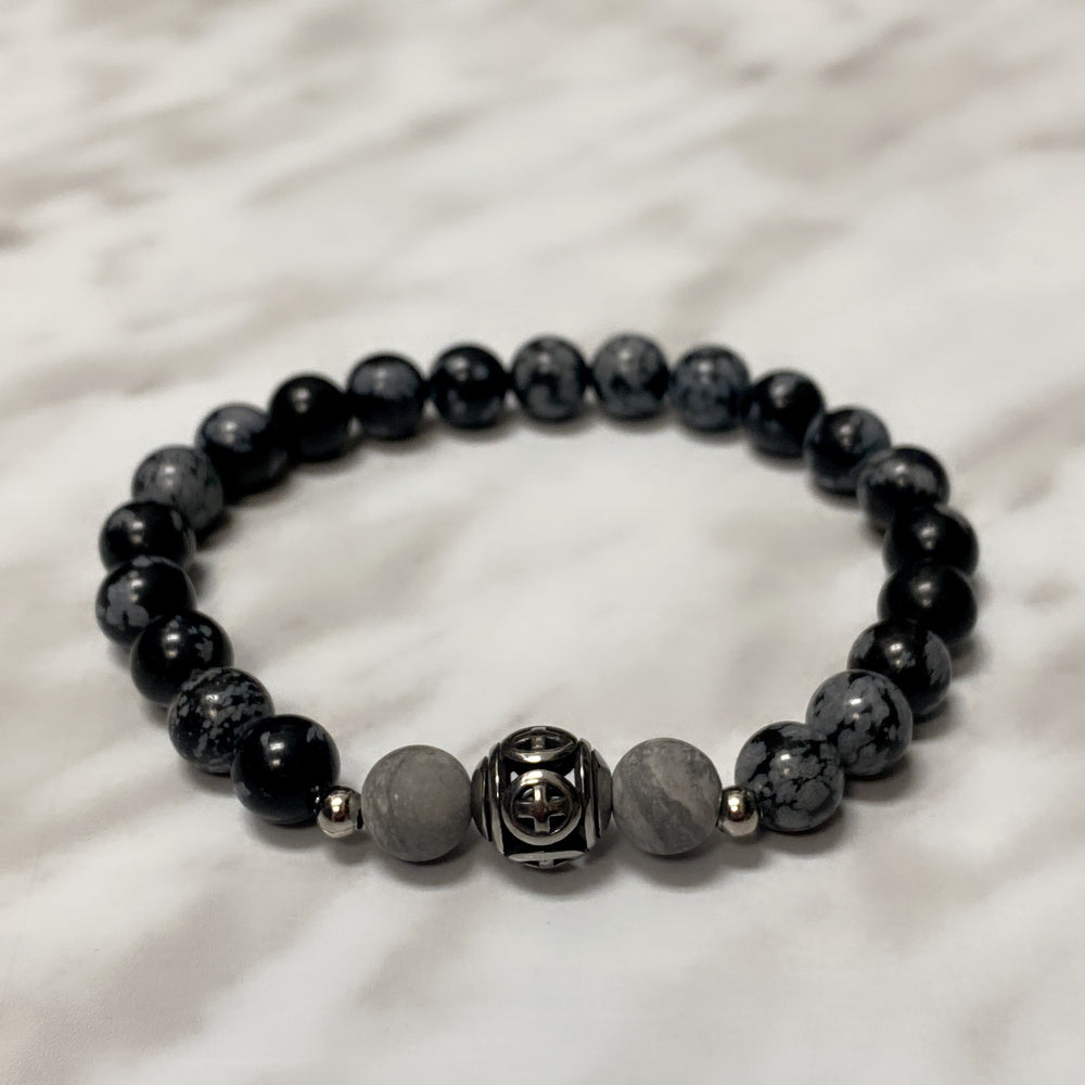 MEN'S SWIRL CROSS BRACELET