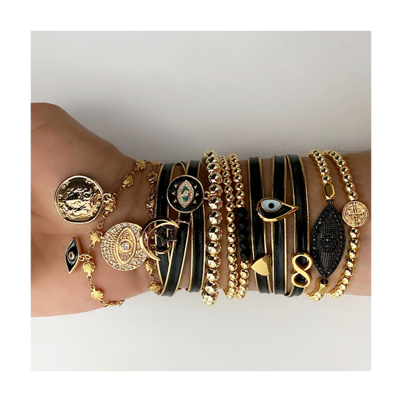 MAJESTIC BLACK AND GOLD STACKABLES