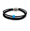 BRACELET SAMOS HOMME DOUBLE CUIR ET CORDON PARACHUTE