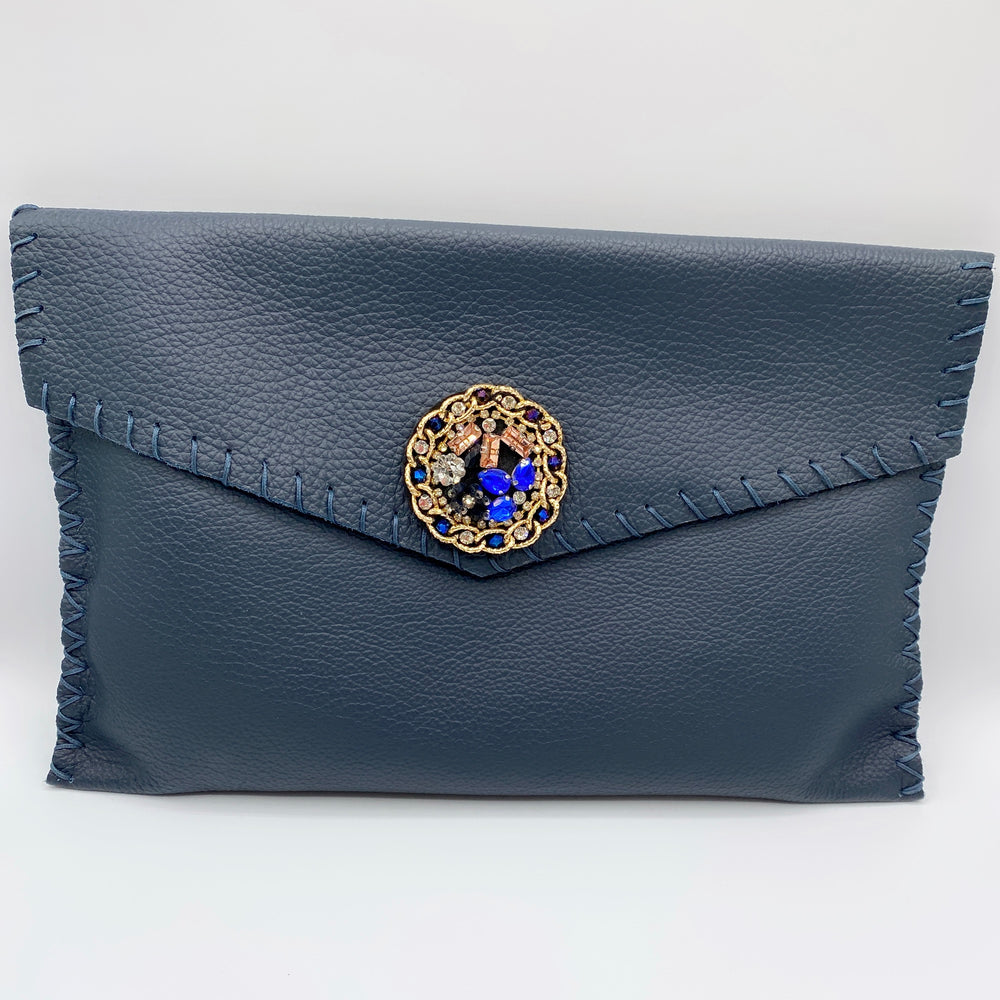 POCHETTE EN CUIR - MARINA