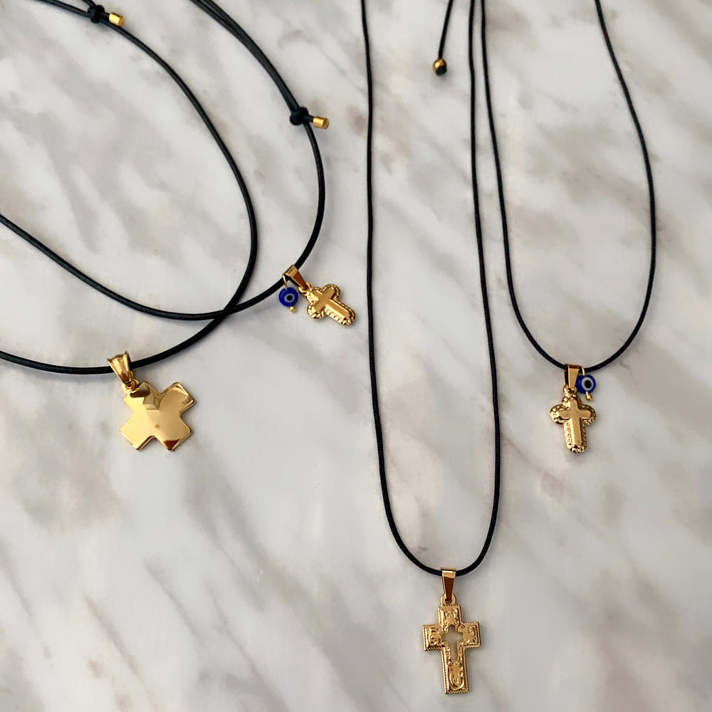 MEN'S NECKLACE GOLDEN CROSS