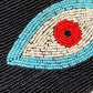 MARISSA BEADED EVIL EYE WALLET CLUTCH- BLACK