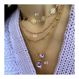 LILAC LOVE LAYERED NECKLACES