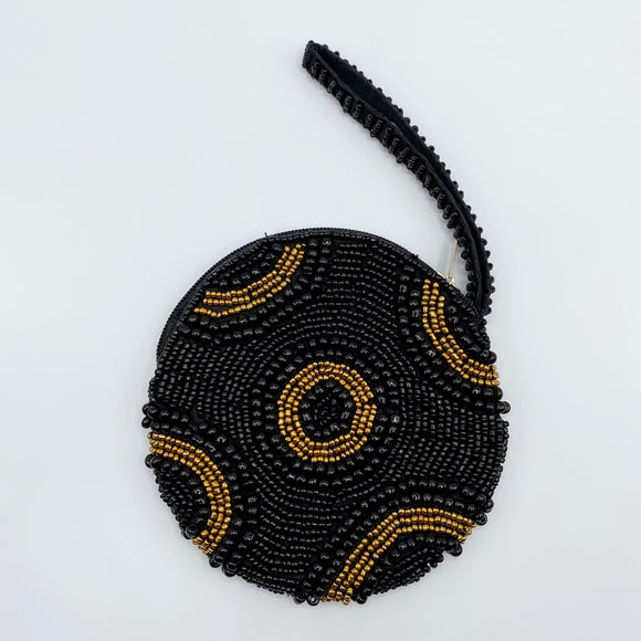 BEADED ROUND COIN WALLET