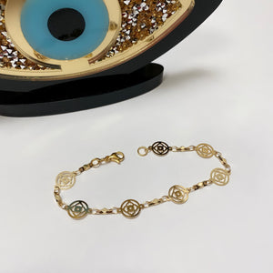 BLACK LOVELY STACKABLE BRACELETS