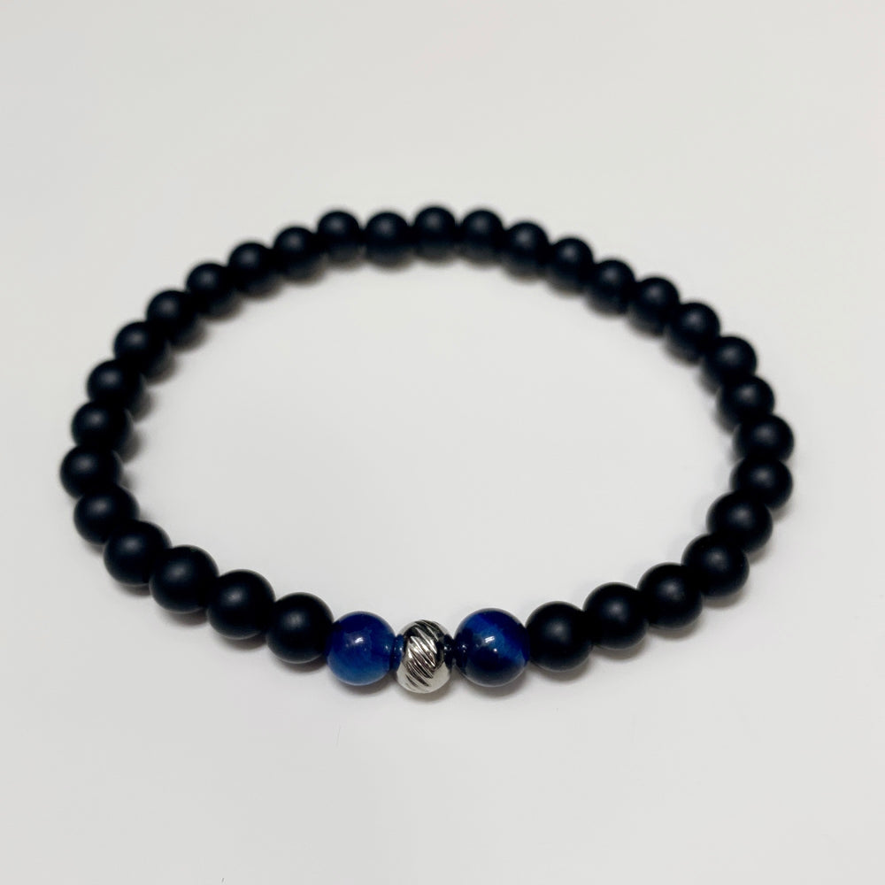 BRACELET KEROS HOMME ONYX MAT NOIR