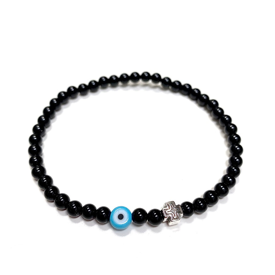 MEN'S BLACK SHINY ONYX ISLAND BRACELET