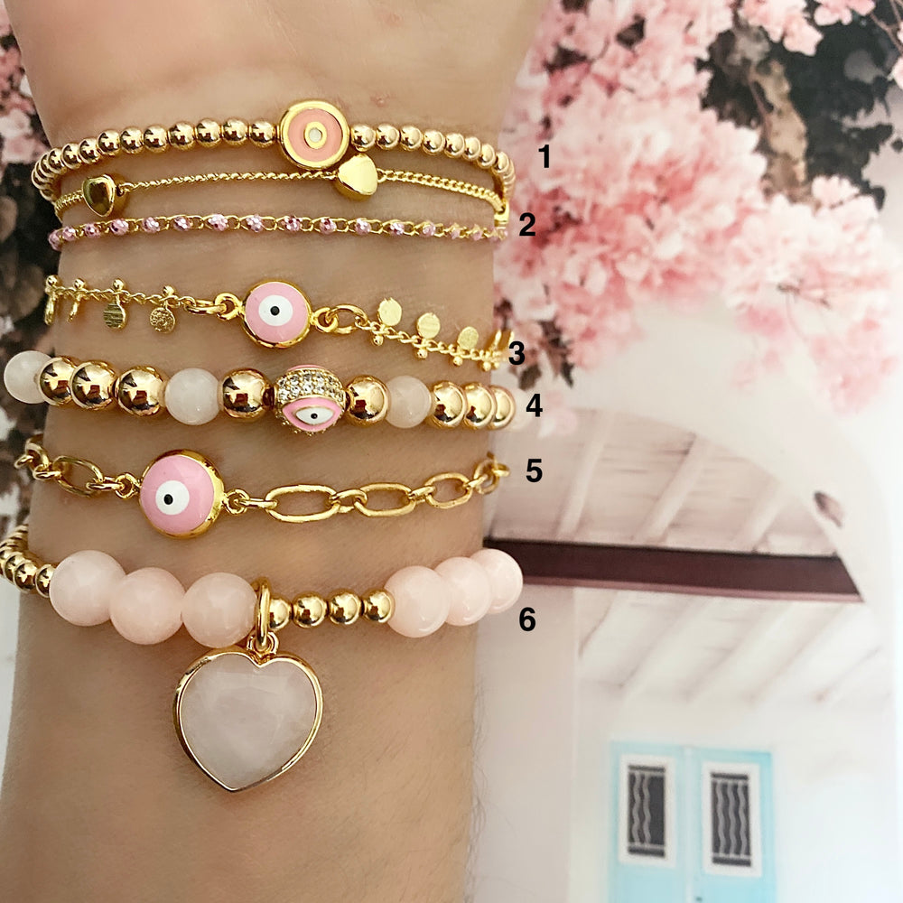 OYSTER PINK BRACELETS STACK