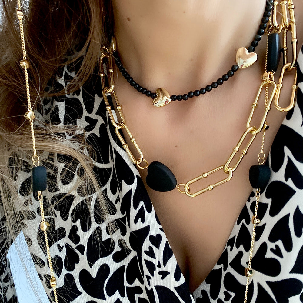 CLEOPATRAS HEARTS LAYERED NECKLACES