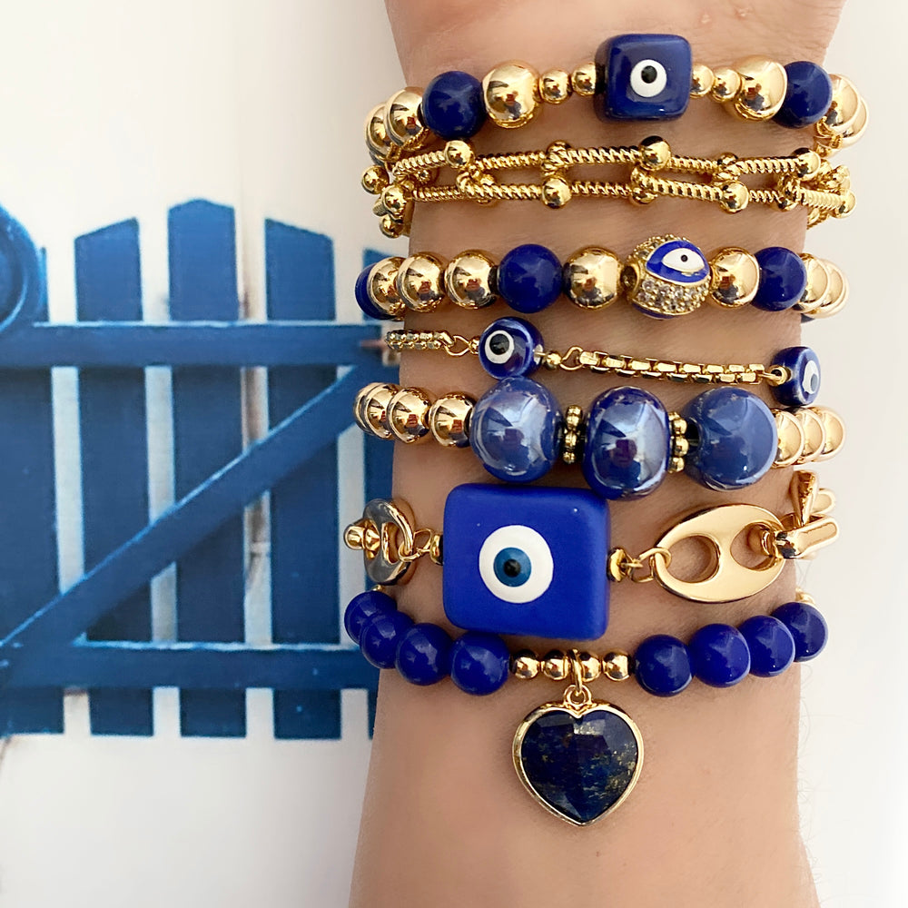 PILE DE BRACELETS BLU MARINE