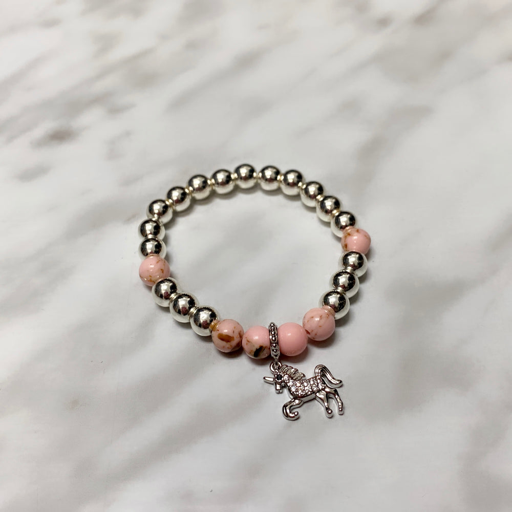 BLING UNICORN CHARM BRACELET GIRL