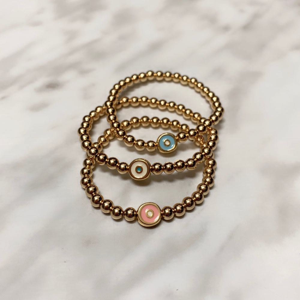 GOLDEN PASTEL EYE BRACELET GIRL