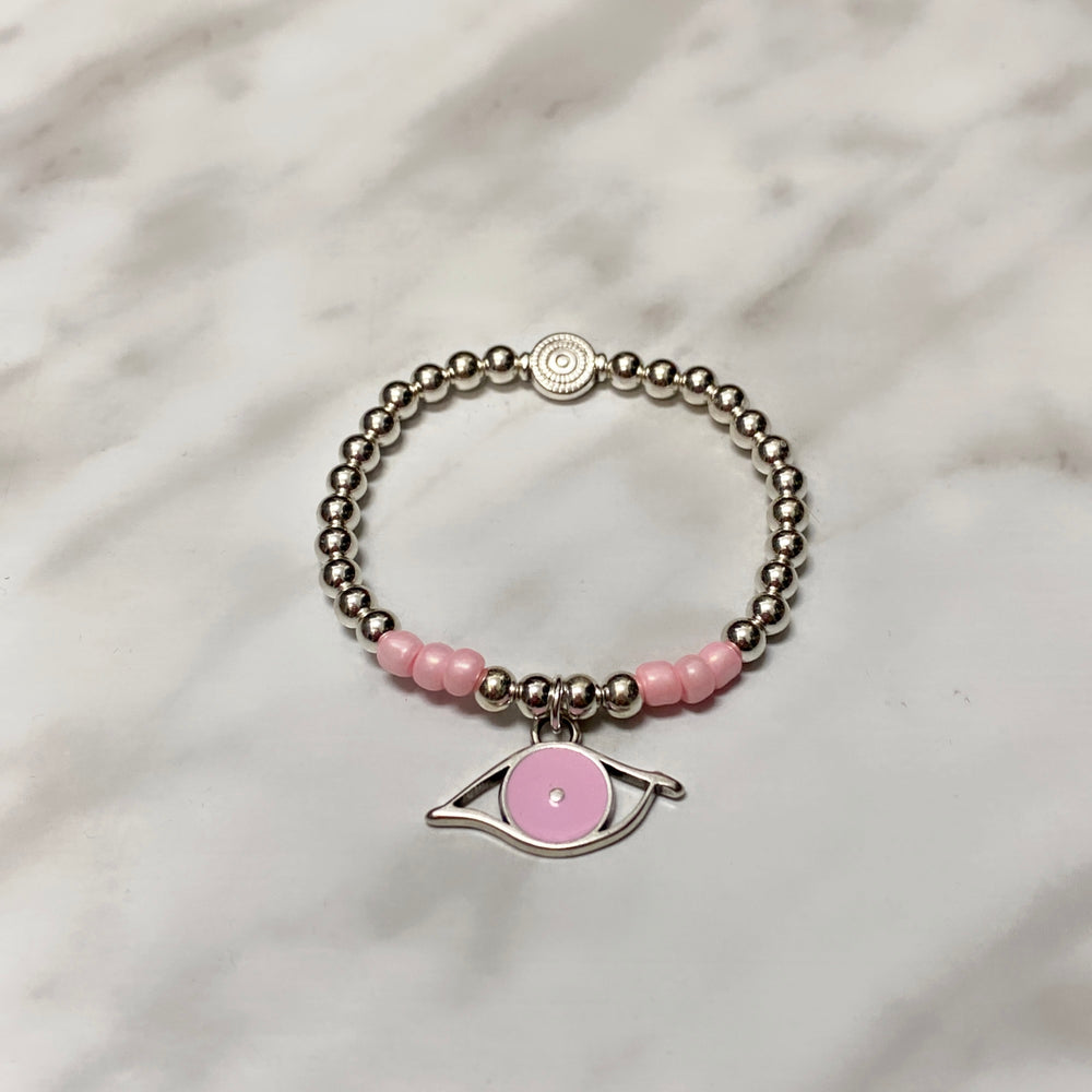 BRACELET OEIL ROSE FILLE