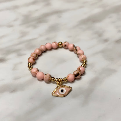 BRACELET PIERRES &amp; YEUX FILLE