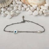 EYES AND PEARLS ANKLETS