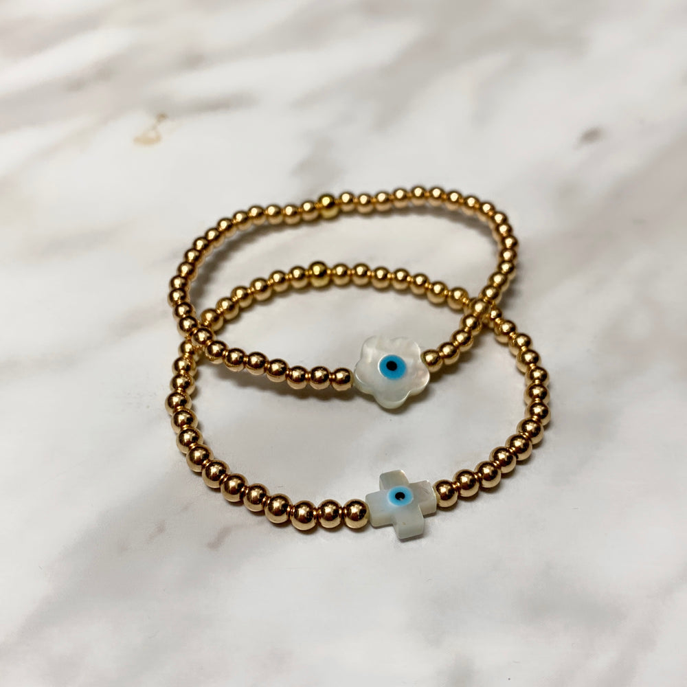 GOLDEN SHELL EYE BRACELET GIRL