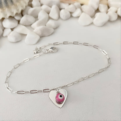 BRACELETS DE CHEVILLE DEUX COEURS