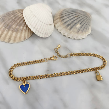 Bracelets de cheville royalement amoureux