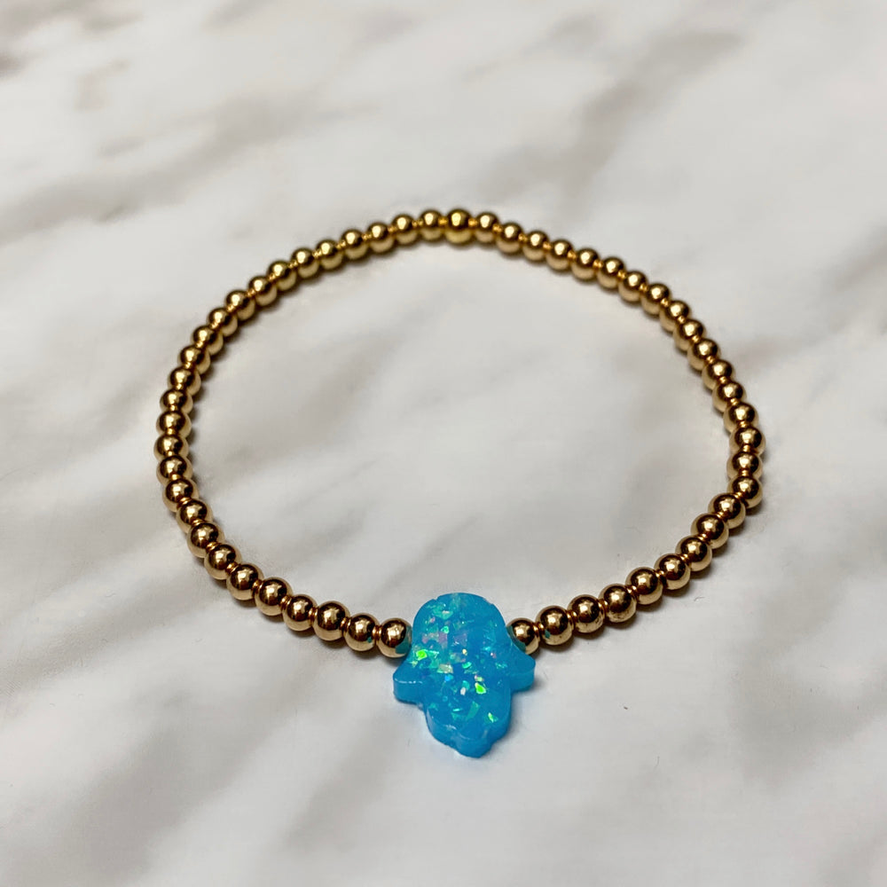 BLUE HAMSA PROTECTION BRACELET