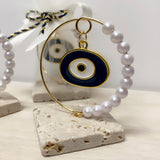BAPTISM/WEDDING FAVOR EVIL EYE WITH PEARLS  (25 PIECES)