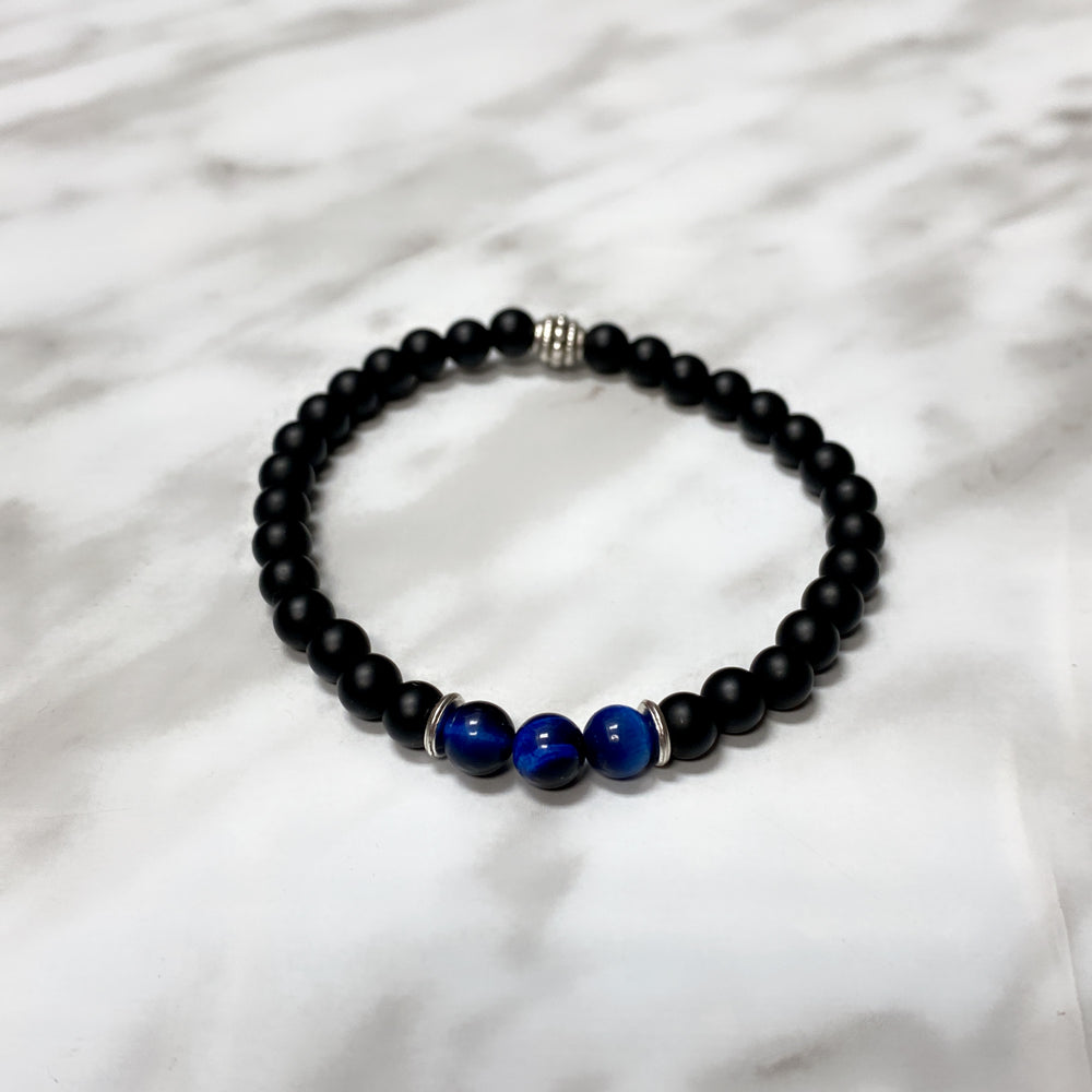 BRACELET HOMME ONYX NOIR GALAZIO