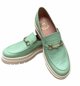 MIA LEATHER LOAFER - 306 MINT