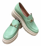 MIA LEATHER LOAFER - 306 MINT