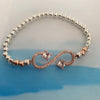 FANTASY ROSE TWO TONE STACKABLE BRACELETS