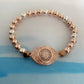 FANTASY ROSE TWO TONE STACKABLE BRACELETS