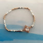 FANTASY ROSE TWO TONE STACKABLE BRACELETS